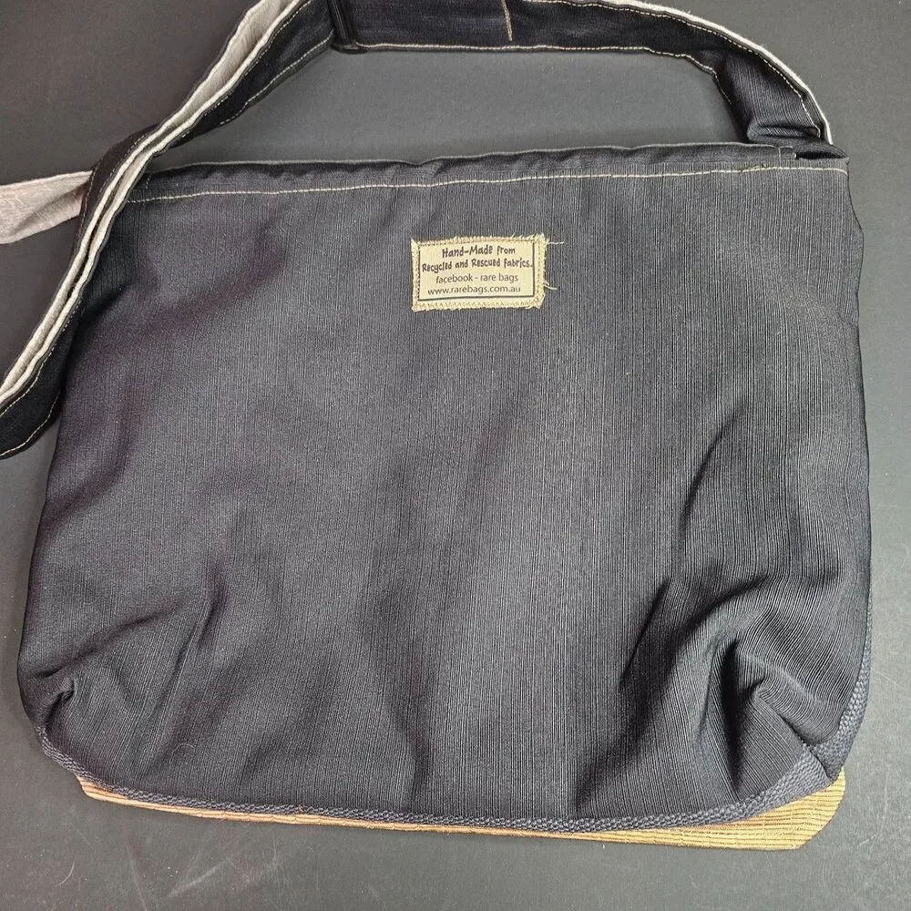 NWOT Rare Bags Australia Handmade Recycled Fabric Cross-Body Bag Religious Eco